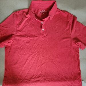 Vineyard Vines Pima Cotton Stretch Polo Shirt – Red – Size M – Like New